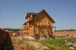 Продам дом из оцилиндрованного бревна (24 см.) 90 кв. м. под крышей (ондулин) без отд-ки. 40 км.отМКАД Мещерское