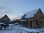 Продажа нового рубленного дома и бани без отделки в с/т на участке 10 соток