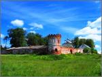 Участок 18 соток чернозема с фундаментом, рядом монастырь, пруд, лес.